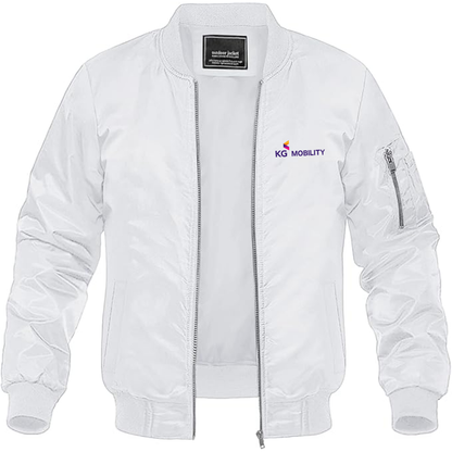 Men's KG Mobility Logo Lightweight Bomber Jacket Windbreaker Softshell Varsity Jacket Coat