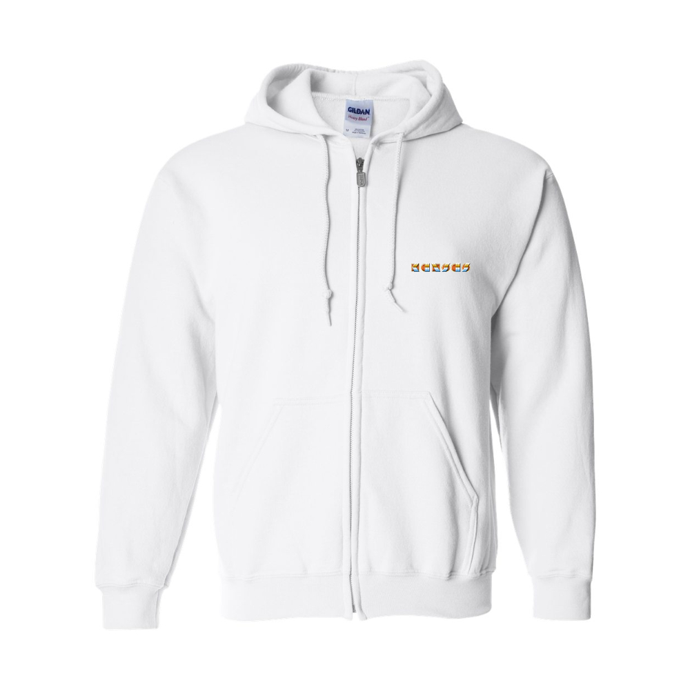 Men's Kansas Gildan  Heavy Blend Full Zip Hooded Sweatshirt