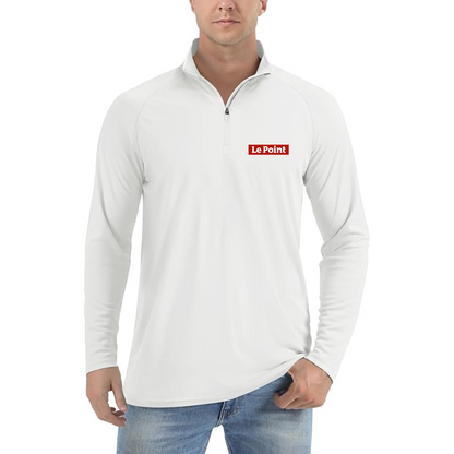 Men's Le Point  Lightweight Quarter-Zip Athletic Shirt Long Sleeve Performance Wear