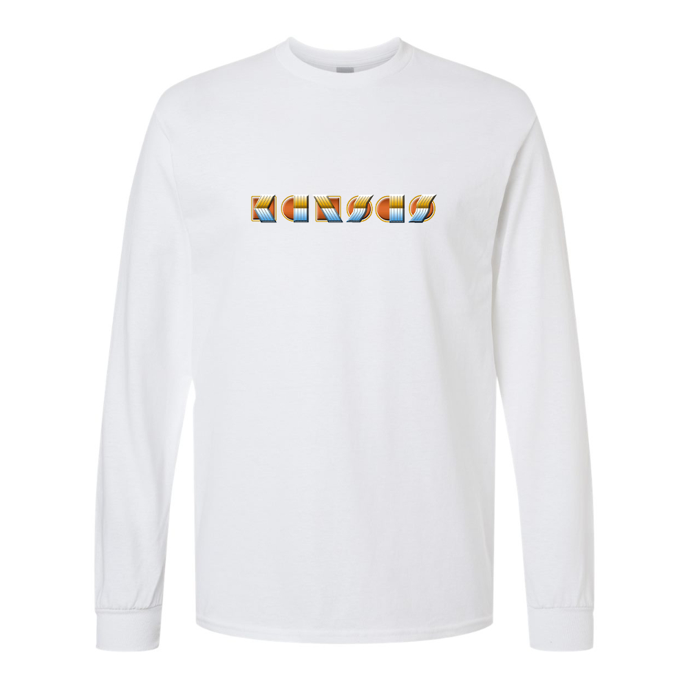 Men's Kansas Gildan Heavy Cotton Long Sleeve T-Shirt