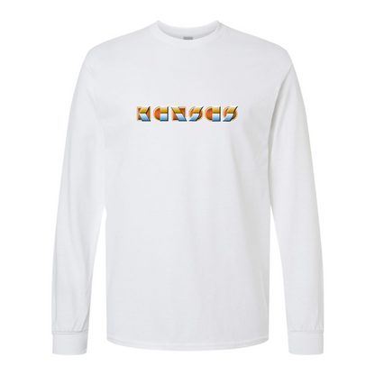 Men's Kansas Gildan Heavy Cotton Long Sleeve T-Shirt