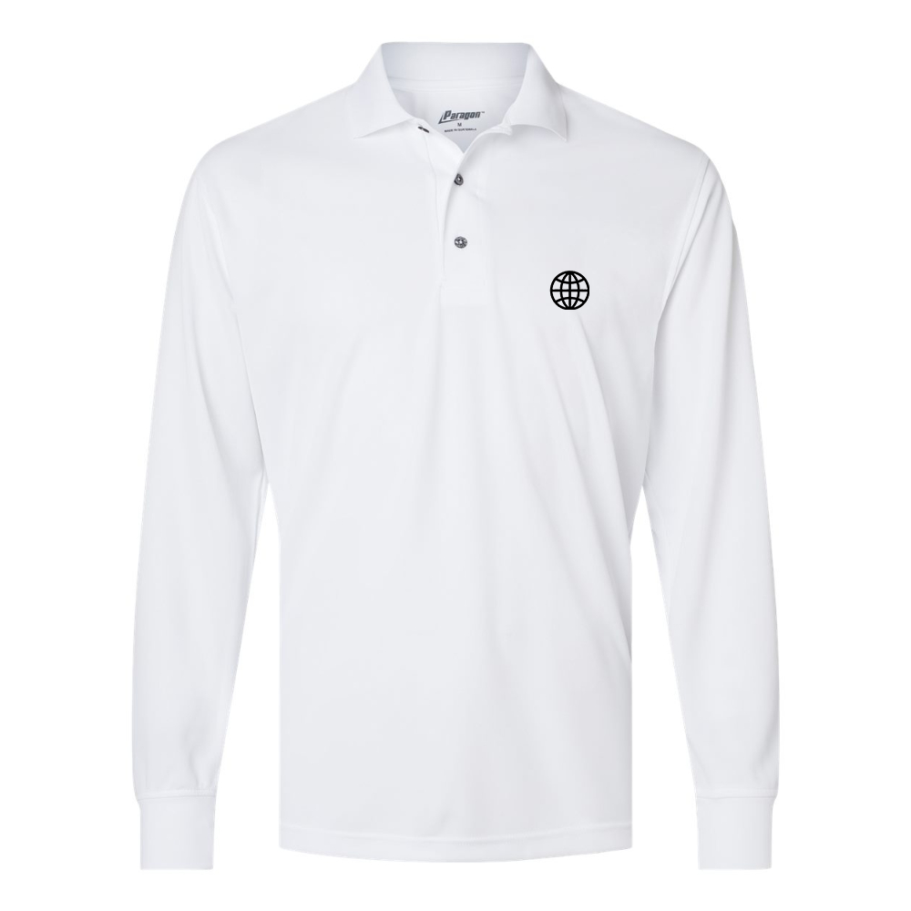 Men's Internet Globe Paragon Prescott Long Sleeve Polo