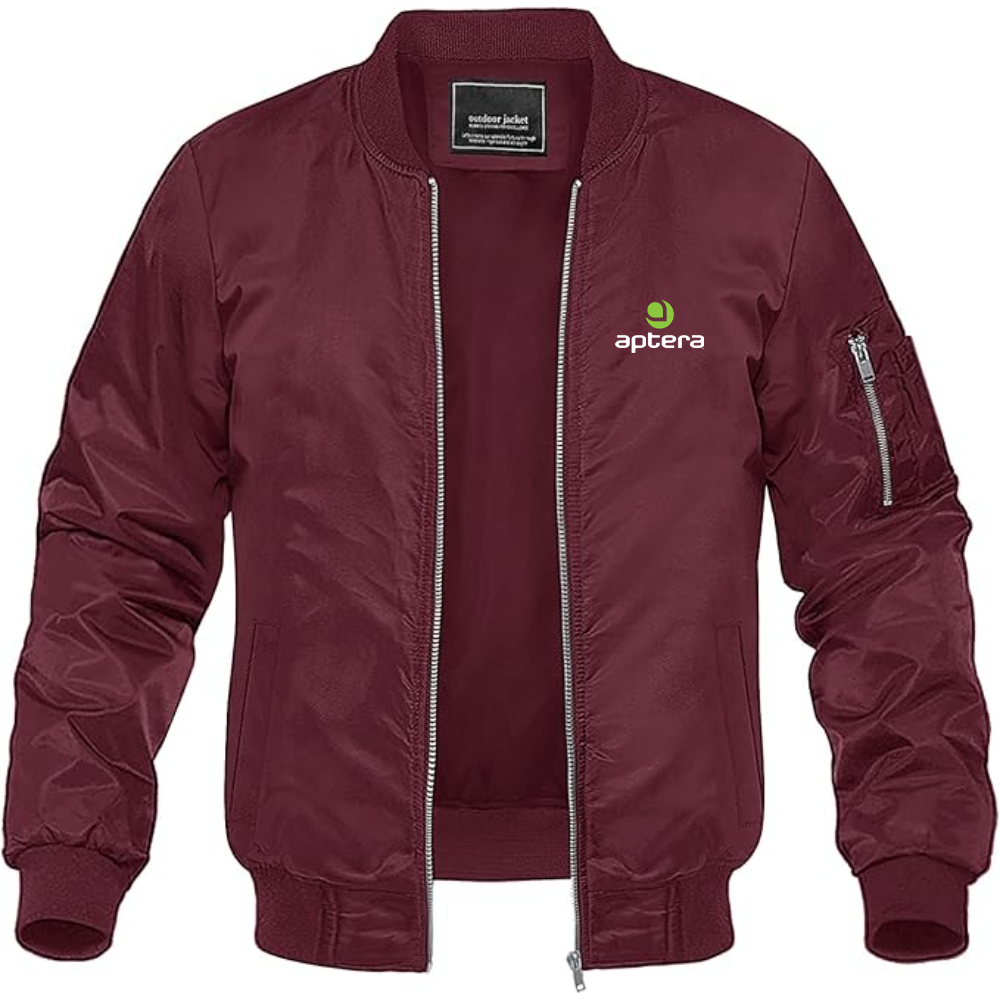 Men's Aptera Motors Logo Lightweight Bomber Jacket Windbreaker Softshell Varsity Jacket Coat