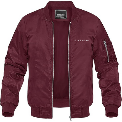 Men's Givenchy Logo Lightweight Bomber Jacket Windbreaker Softshell Varsity Jacket Coat