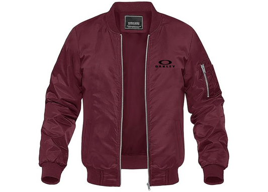 Men's Oakley Logo Lightweight Bomber Jacket Windbreaker Softshell Varsity Jacket Coat
