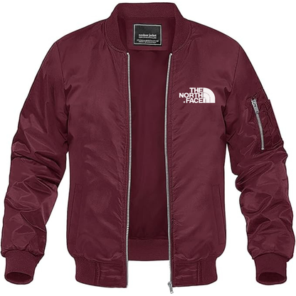 Men's The North Face Black Logo white Lightweight Bomber Jacket Windbreaker Softshell Varsity Jacket Coat