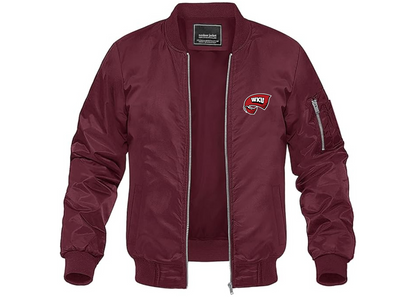 Men's Western Kentucky Hilltoppers Lightweight Bomber Jacket Windbreaker Softshell Varsity Jacket Coat