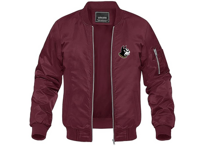 Men's Wofford Terriers Lightweight Bomber Jacket Windbreaker Softshell Varsity Jacket Coat