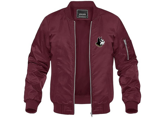 Men's Wofford Terriers Lightweight Bomber Jacket Windbreaker Softshell Varsity Jacket Coat