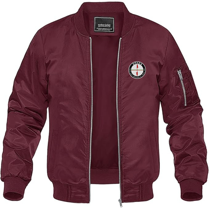 Men's Spada Vetture Sport Logo Lightweight Bomber Jacket Windbreaker Softshell Varsity Jacket Coat