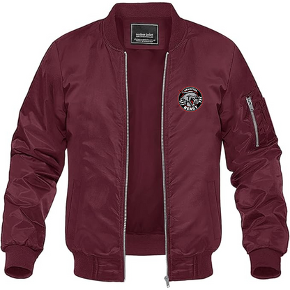 Men's Brampton Beast Logo Lightweight Bomber Jacket Windbreaker Softshell Varsity Jacket Coat