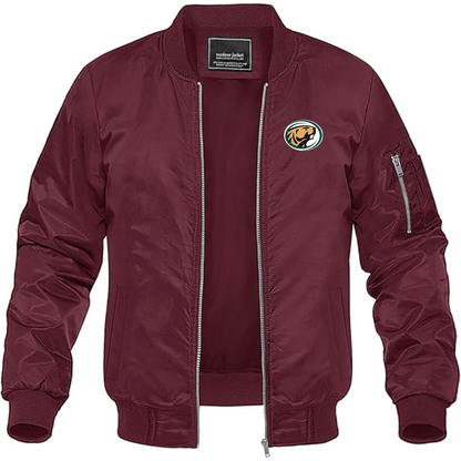 Men's  Bemidji State Beavers Lightweight Bomber Jacket Windbreaker Softshell Varsity Jacket Coat