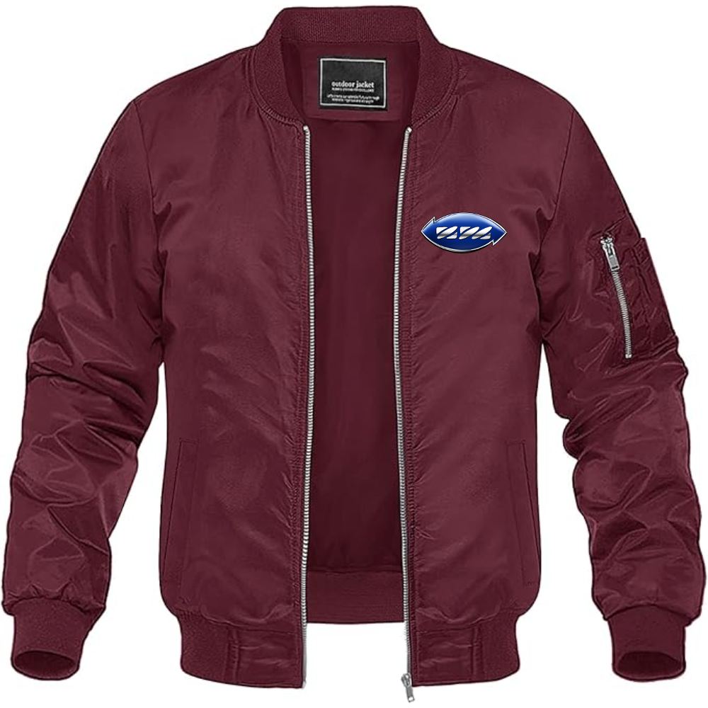 Men's Izh Logo Lightweight Bomber Jacket Windbreaker Softshell Varsity Jacket Coat