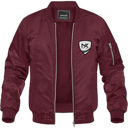 Men's MK Sportscars Logo Lightweight Bomber Jacket Windbreaker Softshell Varsity Jacket Coat (Copy)