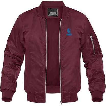 Men's KAMAZ Logo Lightweight Bomber Jacket Windbreaker Softshell Varsity Jacket Coat