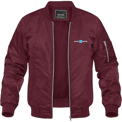 Men's Cartoonito Logo Lightweight Bomber Jacket Windbreaker Softshell Varsity Jacket Coat