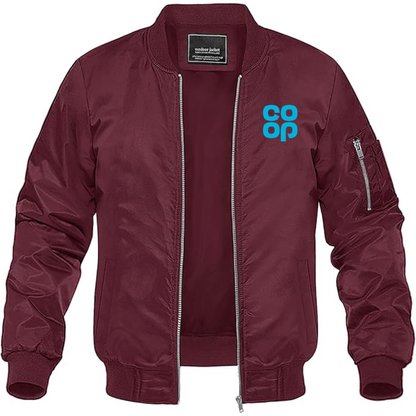 Men's CoOp Lightweight Bomber Jacket Windbreaker Softshell Varsity Jacket Coat