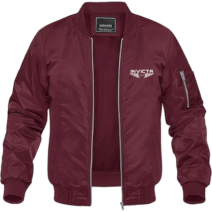 Men's Invicta Electric Logo Lightweight Bomber Jacket Windbreaker Softshell Varsity Jacket Coat