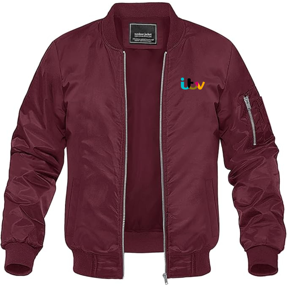 Men's Itv  Lightweight Bomber Jacket Windbreaker Softshell Varsity Jacket Coat