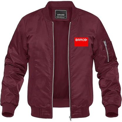 Men's Barco Logo Lightweight Bomber Jacket Windbreaker Softshell Varsity Jacket Coat (Copy)