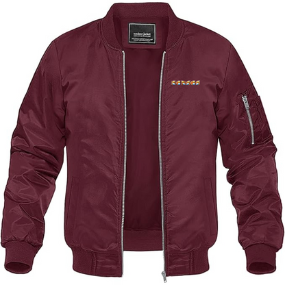 Men's Kansas Lightweight Bomber Jacket Windbreaker Softshell Varsity Jacket Coat