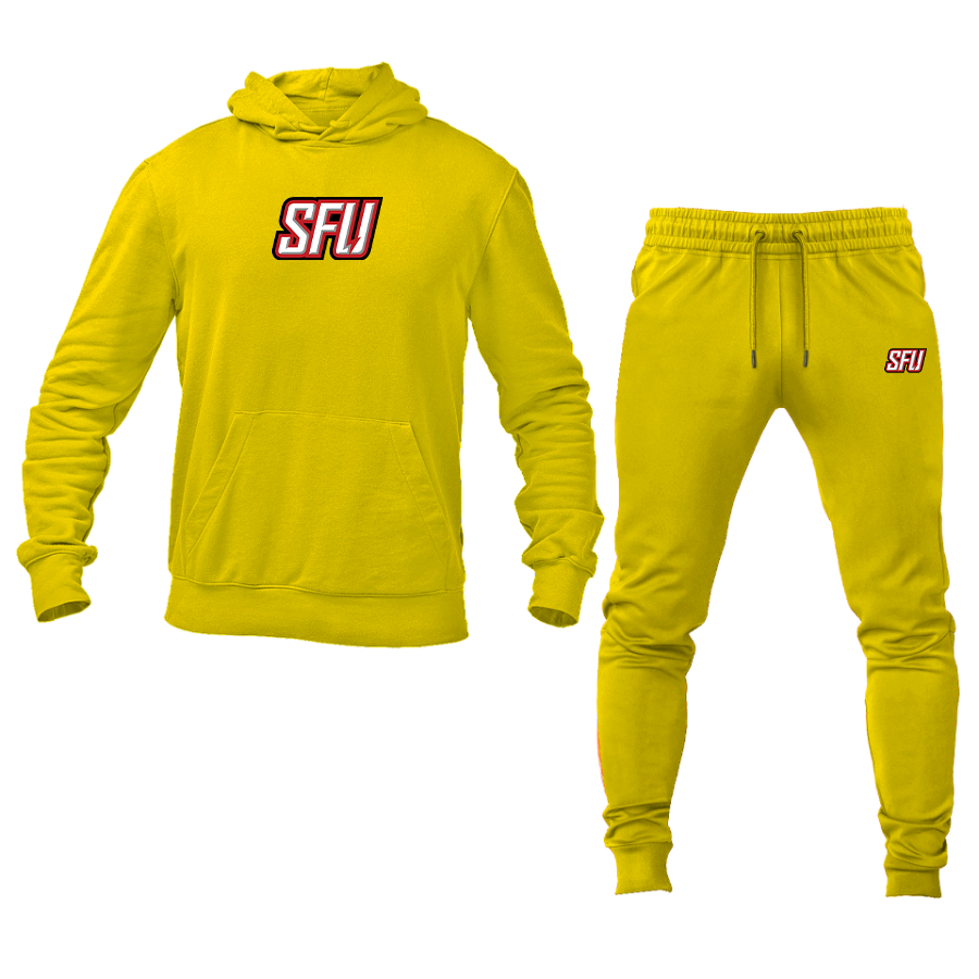 Men's Saint Francis Red Flash Logo Hoodie Joggers Set