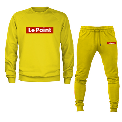 Men's Le Point Crewneck Sweatshirt Joggers Suit
