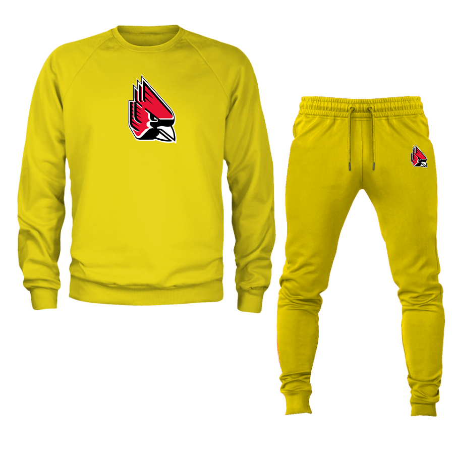 Men's   Ball State Cardinals Crewneck Sweatshirt Joggers Suit