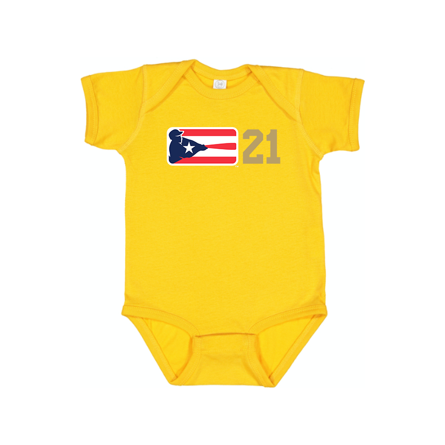 Liga de Beisbol Profesional Roberto Clemente Logo Baby Onesie Romper