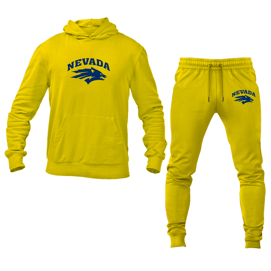 Men's Nevada Wolf Pack Logo Hoodie Joggers Set