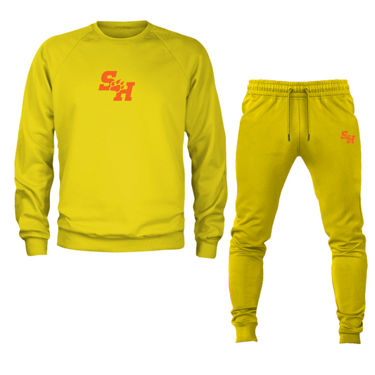 Men's Sam Houston State Bearkats Logo Crewneck Sweatshirt Joggers Suit
