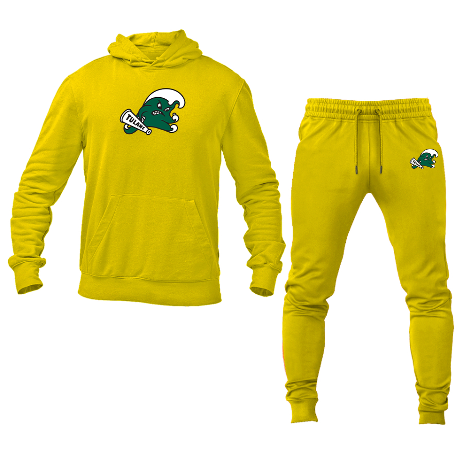 Men's Tulane Green Wave Logo Hoodie Joggers Set