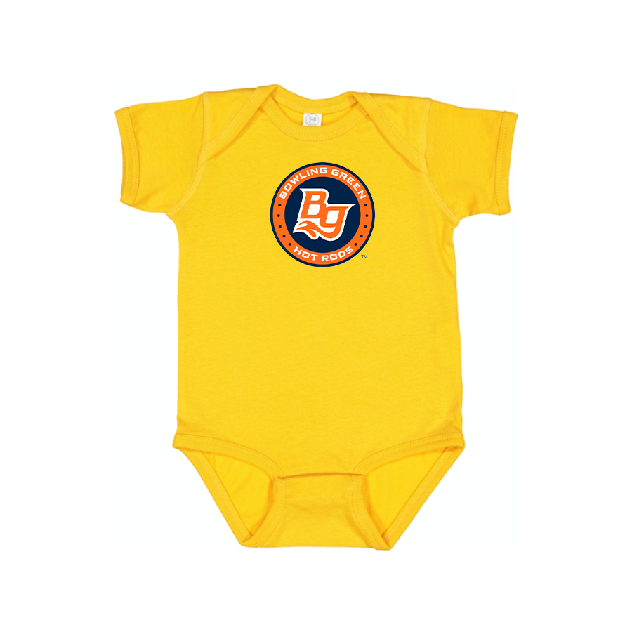 Bowling Green Hot Rods Logo Baby Onesie Romper