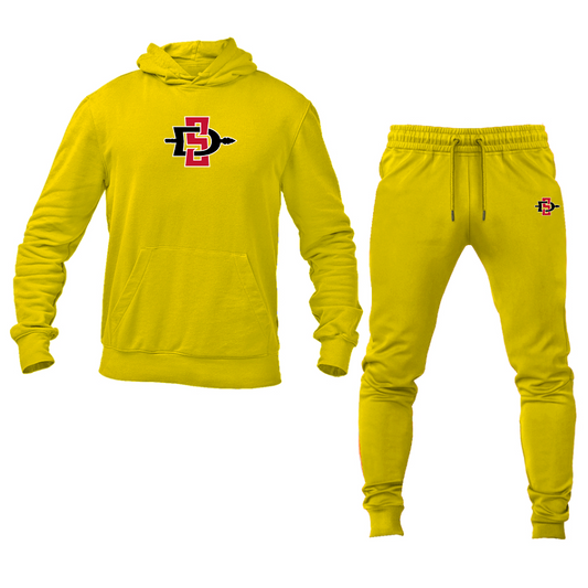 Men's San Diego State Aztecs Logo Hoodie Joggers Set