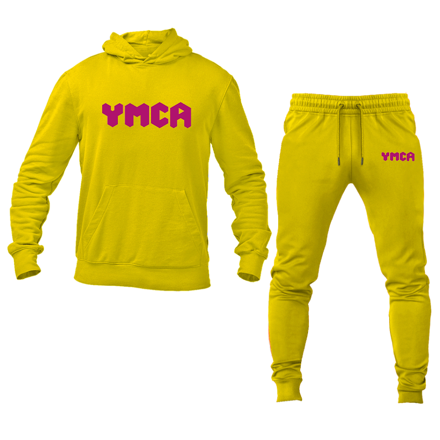 Men's YMCA Mauve   Hoodie Joggers Set