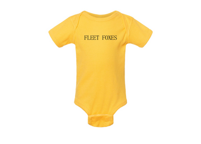 Fleet Foxes Logo  Rabbit Skins Infant Baby Rib Bodysuit