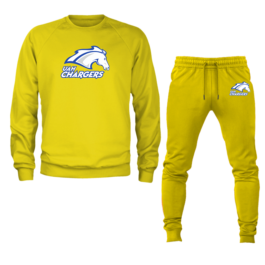 Men's Alabama Huntsville Chargers Crewneck Sweatshirt Joggers Suit