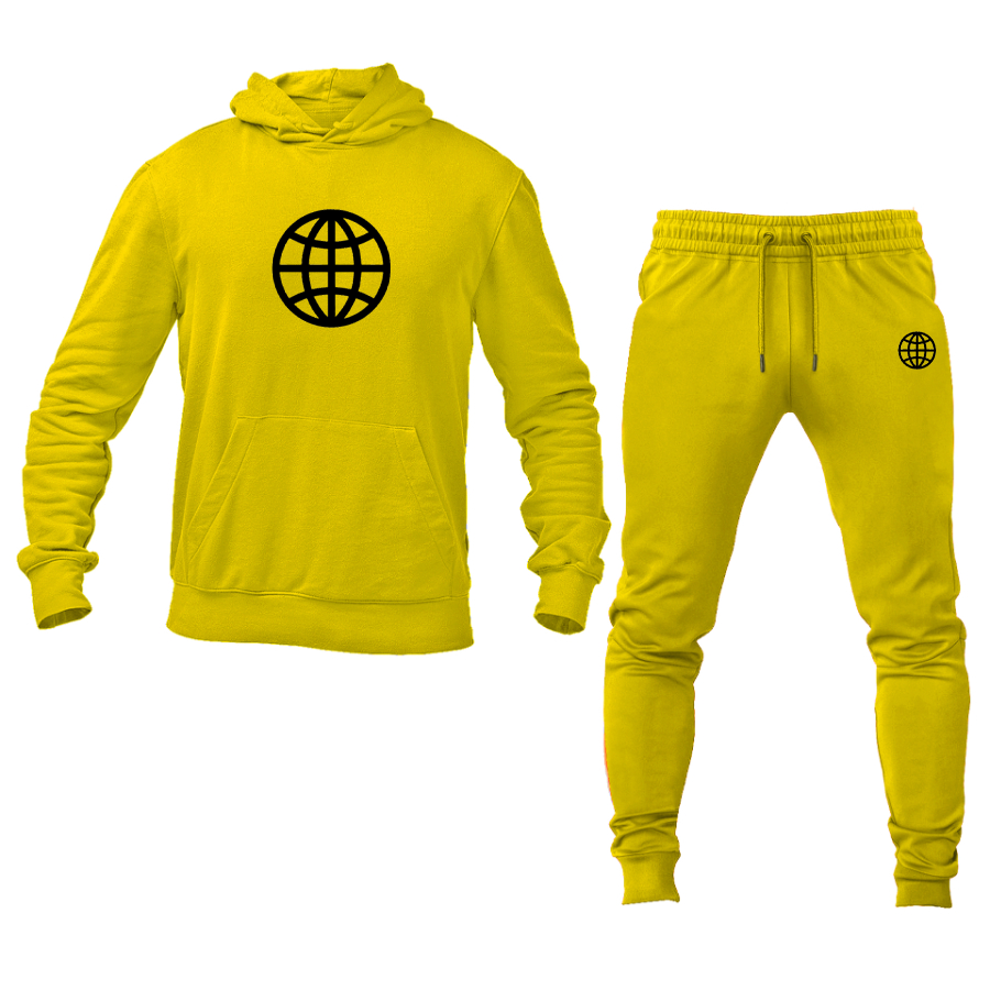 Men's Internet Globe  Hoodie Joggers Set
