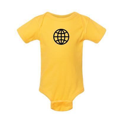 Internet Globe Rabbit Skins Infant Baby Rib Bodysuit