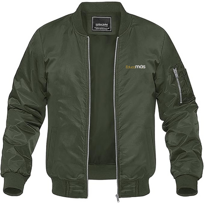 Men's EducaMAS Logo Lightweight Bomber Jacket Windbreaker Softshell Varsity Jacket Coat