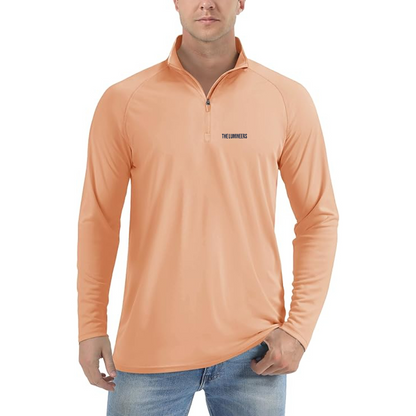 Men's The Lumineers Lightweight Quarter-Zip Athletic Shirt Long Sleeve Performance Wear