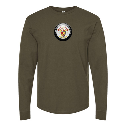 Men's Eadon Green Logo Cotton Long Sleeve T-Shirt