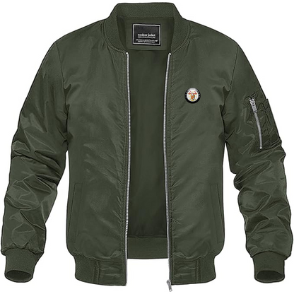 Men's Eadon Green Logo Lightweight Bomber Jacket Windbreaker Softshell Varsity Jacket Coat