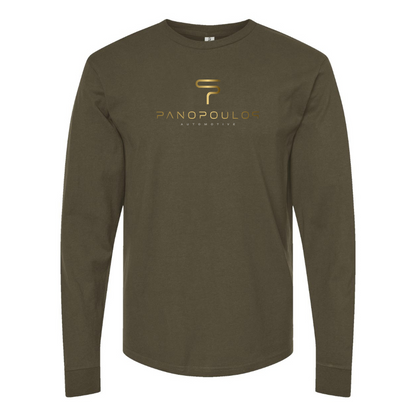 Men's Spyros Panopoulos Logo Cotton Long Sleeve T-Shirt