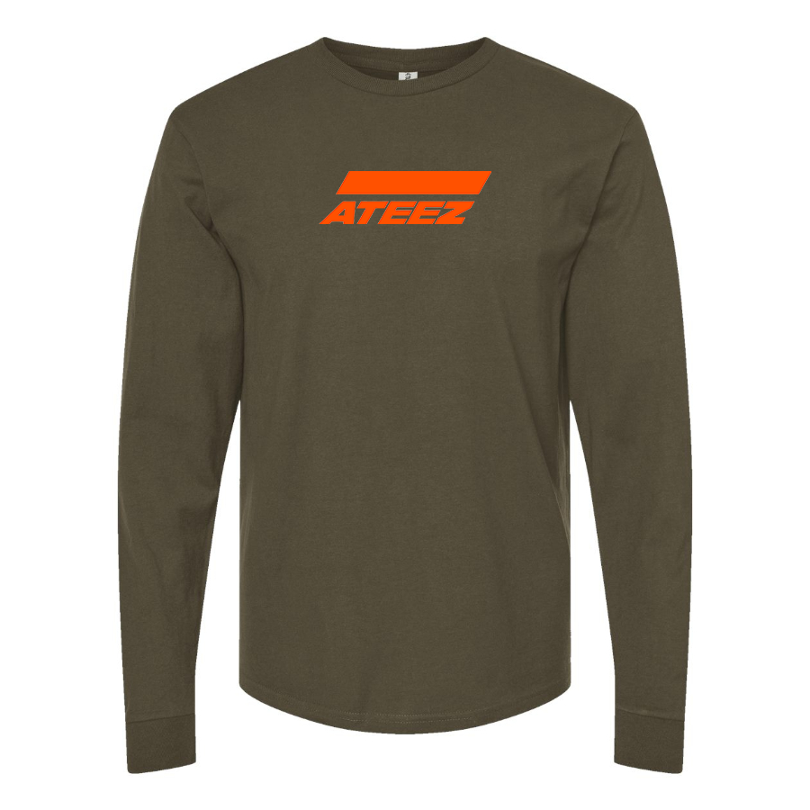 Men's Ateez Logo Cotton Long Sleeve T-Shirt