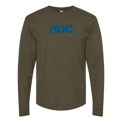 Men's AOC Logo Cotton Long Sleeve T-Shirt