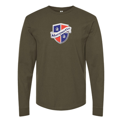 Men's Marquette Logo Cotton Long Sleeve T-Shirt