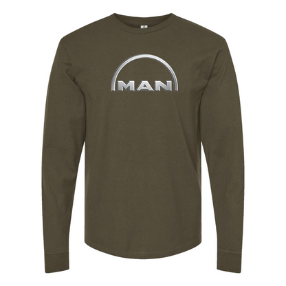 Men's MAN Logo Cotton Long Sleeve T-Shirt
