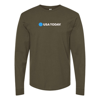Men's USA Today Logo Cotton Long Sleeve T-Shirt
