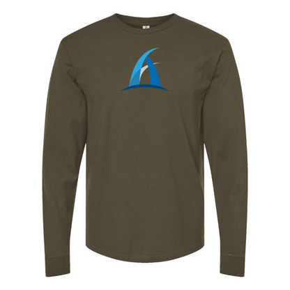 Men's Aspark Logo Cotton Long Sleeve T-Shirt